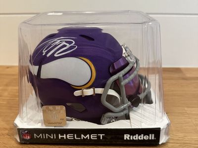 Adrian Peterson Signed Vikings Mini Helmet JSA Authenticated