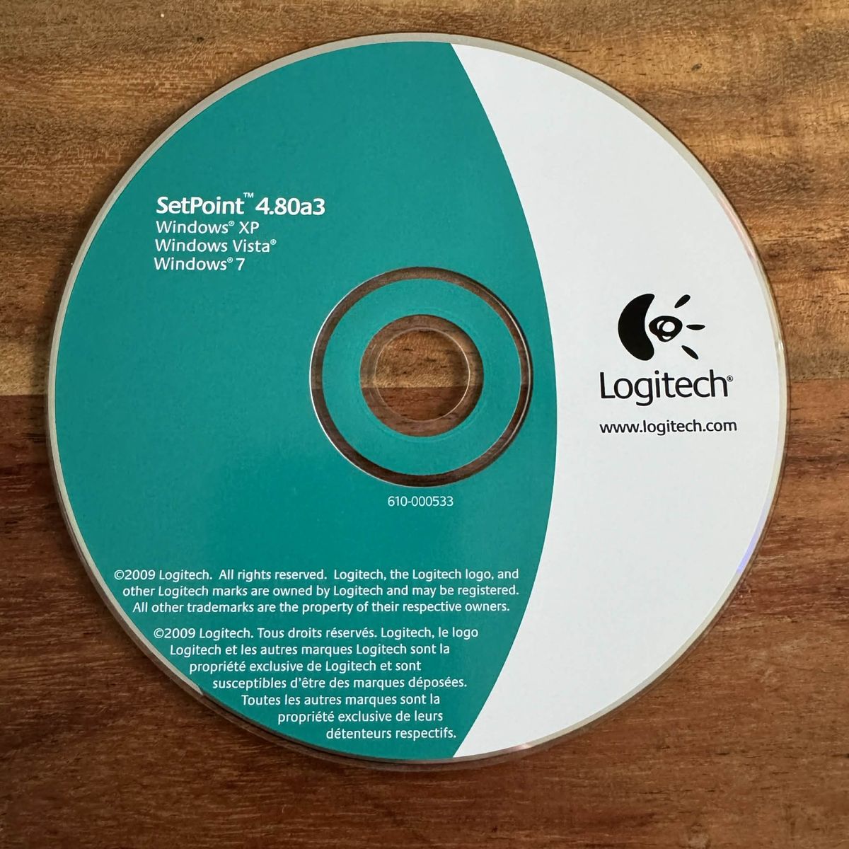 Logitech SetPoint 4.80a3 - Windows XP, Vista & 7 - Software CD - 610-000533