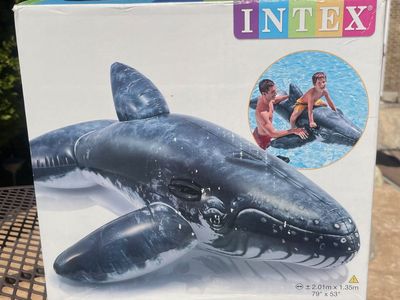 Whale Ride-On Intex Inflatable Pool Water Float, 79" x 53"