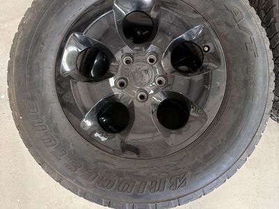 Jeep Wrangler wheels and tires.