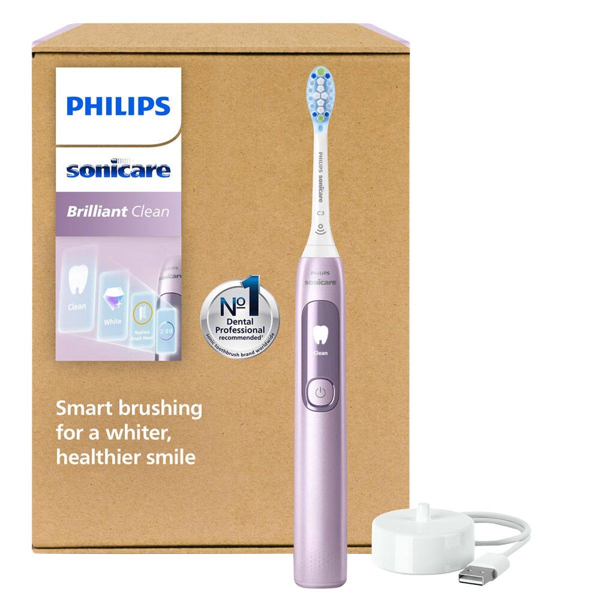 Philips Sonicare HX3792 Brilliant Clean Rechargeable Electric Toothbrush, 1-pack 2904854 #106498