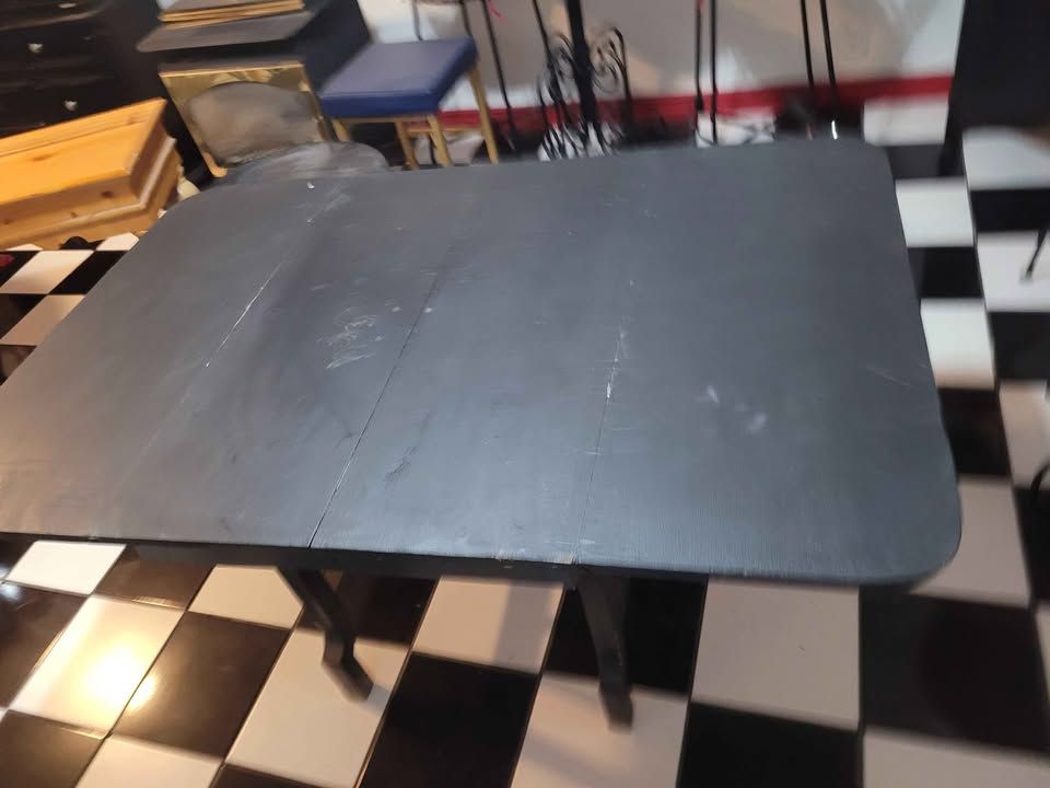 Antique Ebonized Drop-Leaf Table