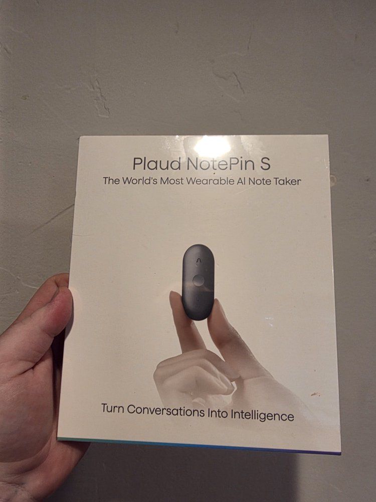 Plaud NotePin S Wearable AI Note Taker - Bluetooth, 320mAh Battery, PR020 Model