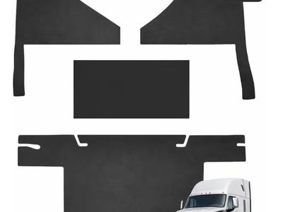 Mixsuper Floor Mats for Freightliner Cascadia 126 2018-2025, All Weather Heavy Duty Semi Truck Floor Liners, Custom Fit Anti-Sli