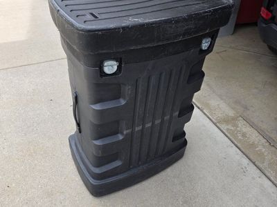 Heavy Duty Black Plastic Trade Show Shipping Case with Wheels