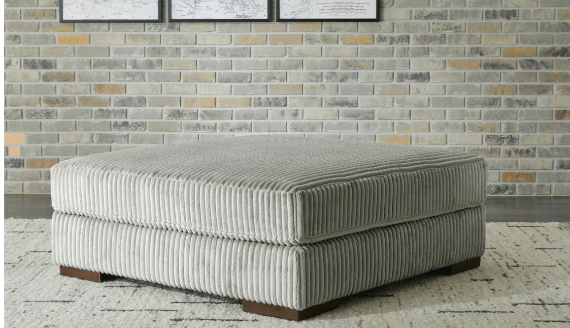 Oversized Gray Accent Ottoman New Condition