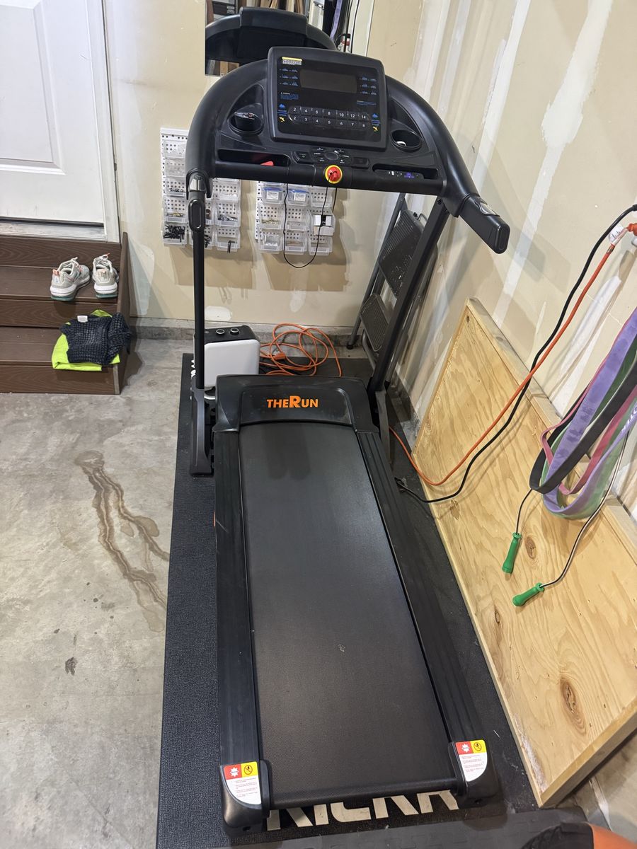 THERUN Folding Treadmill with Electronic Console & Incline Controls