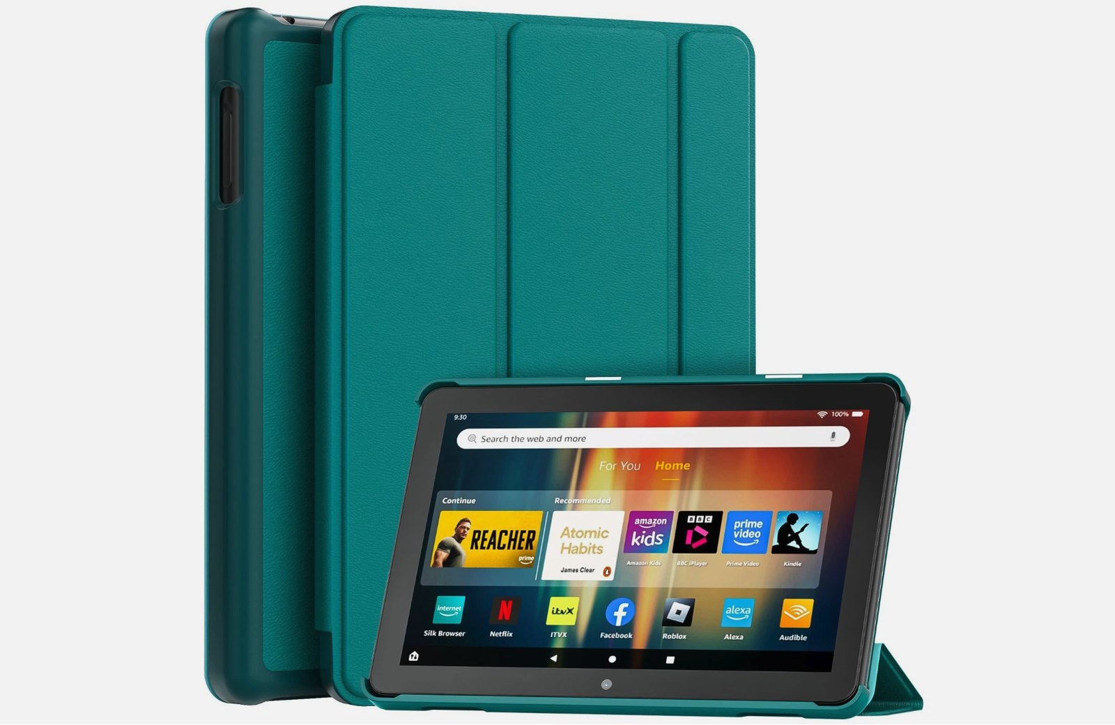 Lainergie Amazon Fire HD 8 Tablet Case 2024 2022 2020 Emerald Auto Wake Stand