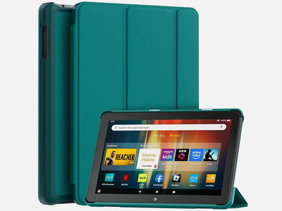 Lainergie Amazon Fire HD 8 Tablet Case 2024 2022 2020 Emerald Auto Wake Stand