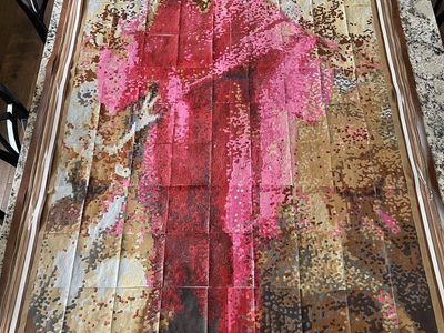 Large Pointilism Picture of Christ