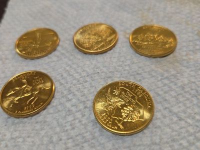 1999gold Plated State Quarters uncirclated