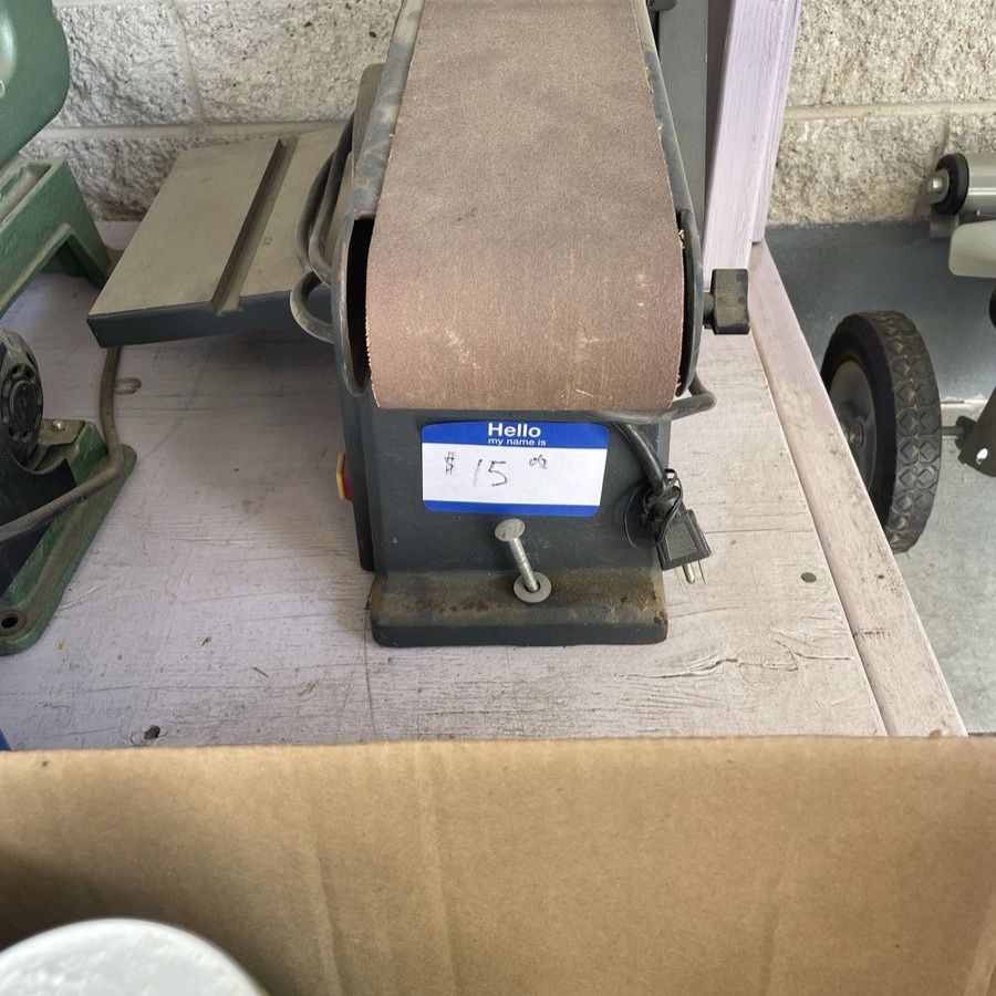 Benchtop Belt Sander Power Tool - Used, Good Working Condition