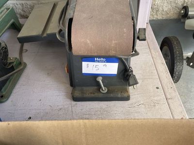 Benchtop Belt Sander Power Tool - Used, Good Working Condition