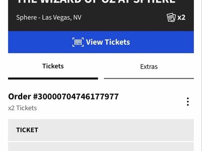Wizard of Oz - Sphere Las Vegas (2 tickets)