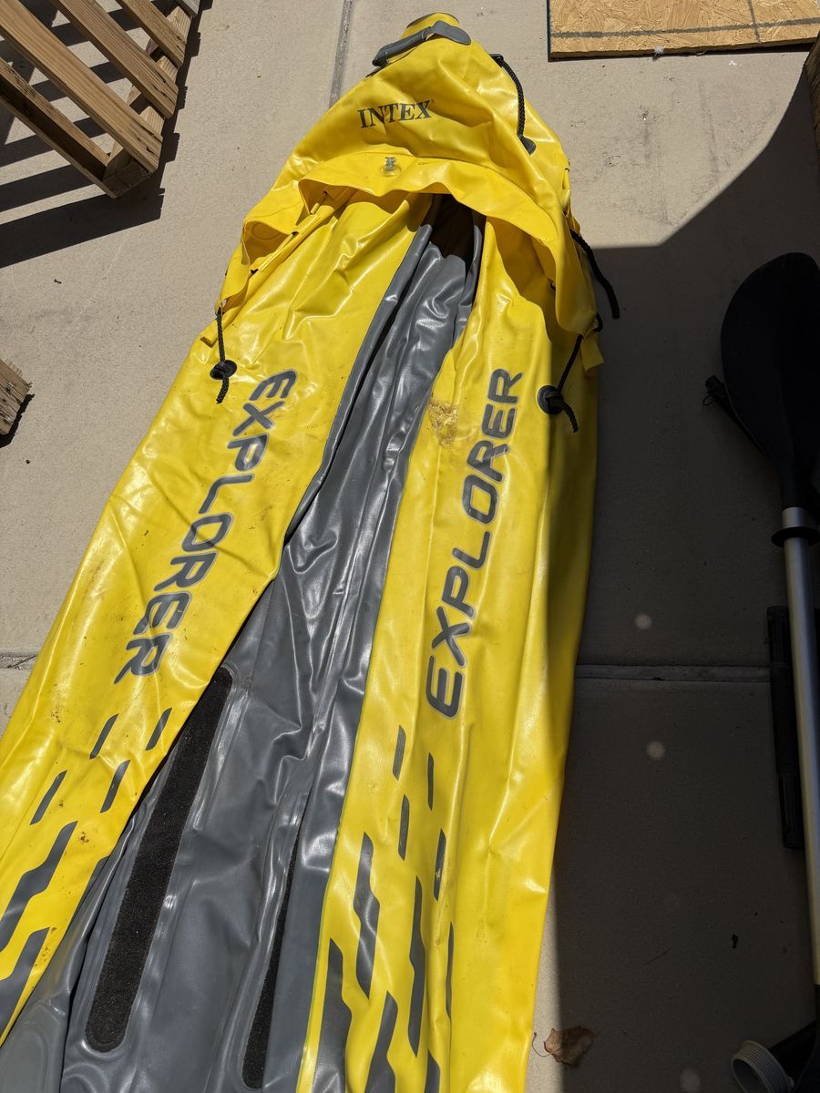 explorer Inflatable two man canoe holds air