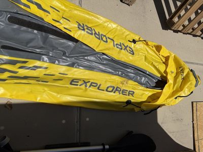 explorer Inflatable two man canoe holds air