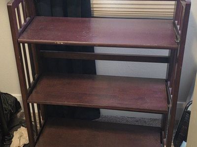 Folding wood bookcase