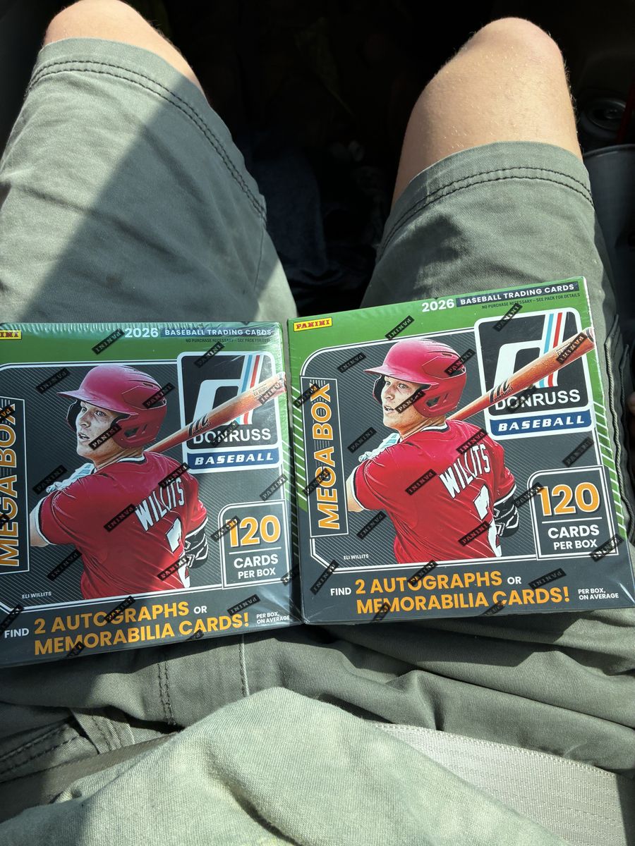 2 Sealed 2026 Donruss Baseball Mega Boxes