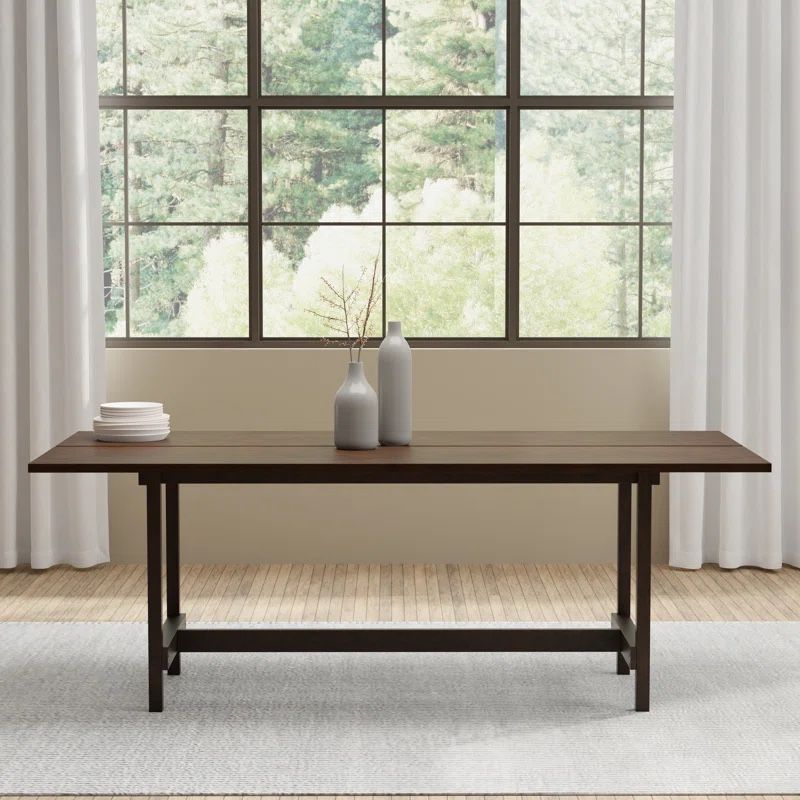 ComfIQ 84” Japandi Dining Table – Walnut – Seats 6–8 – New