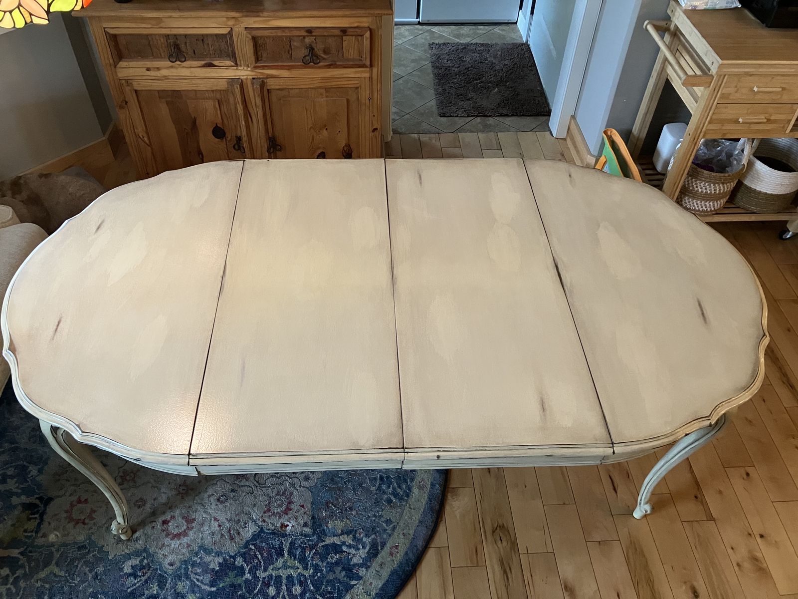 Antiqued dining table