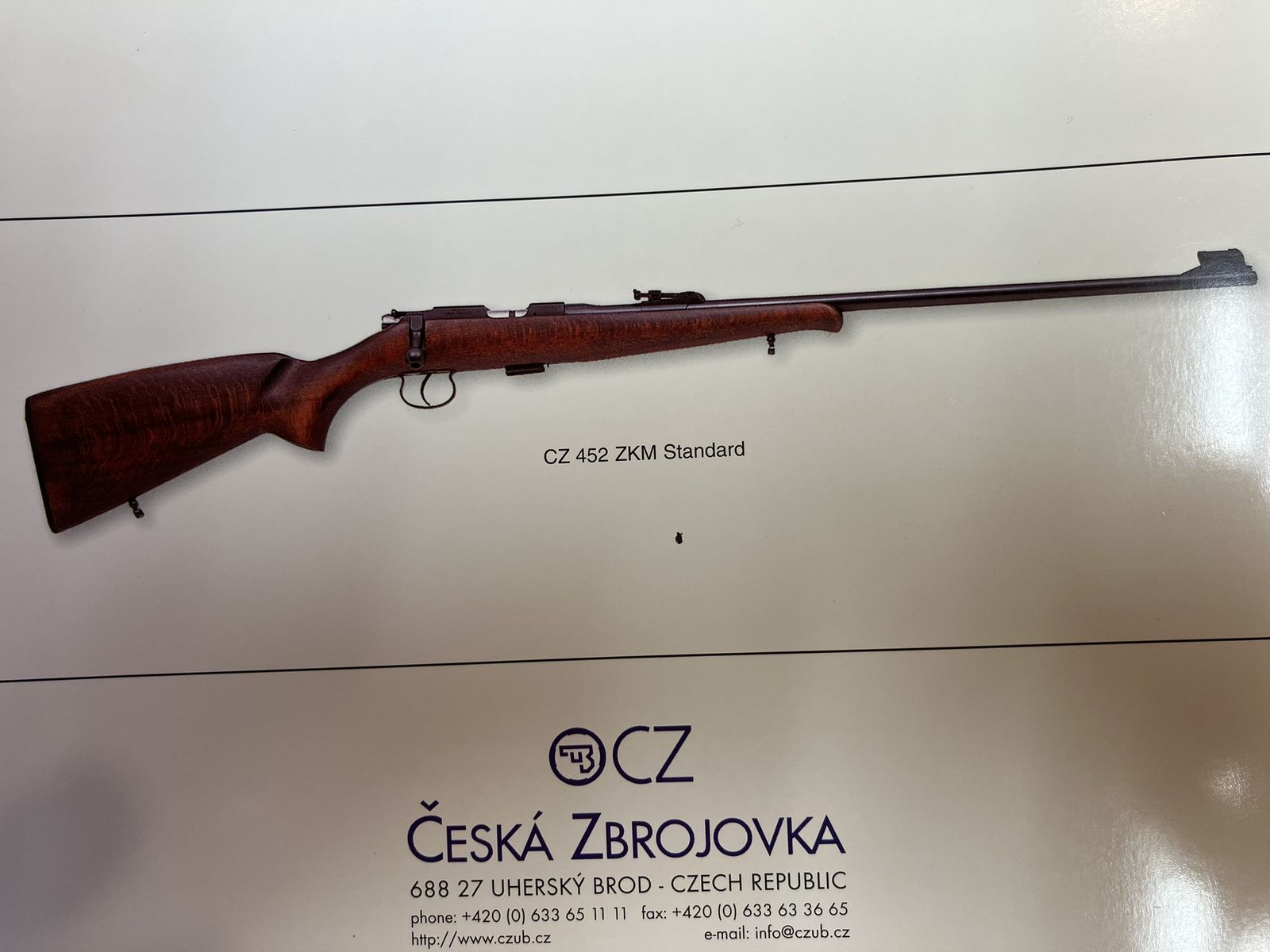 CZ 452 ZKM 2E, Standard Bolt Action 22 Long Rifle Target Rifle.