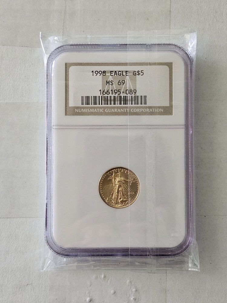 1998 $5 1/10-oz American Gold Eagle NGC MS69