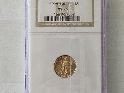 1998 $5 1/10-oz American Gold Eagle NGC MS69