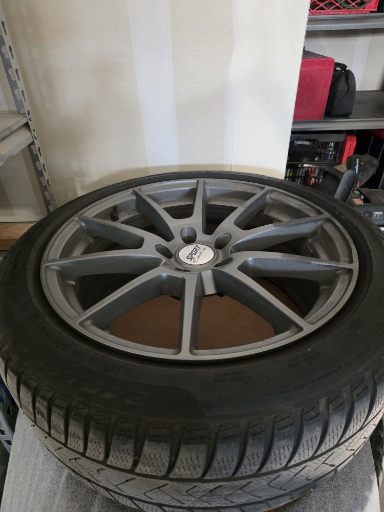 Snow tires and wheels for Tesla model S.