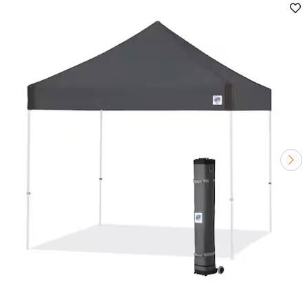 NEW - Vantage Series 10 ft. x 10 ft. Steel Gray Instant Canopy Pop Up Tent with Roller Bag