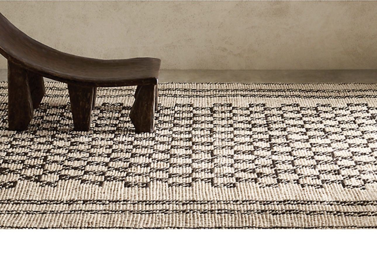 Restoration  Hardware  RH AADITA MORO@CAN HANDWOVEN LANA WOOL 6x9 “RUG Pristine New Rare Was over $5000