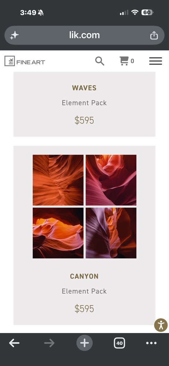Peter Lik Fine Art Photography Element Pack Canyon