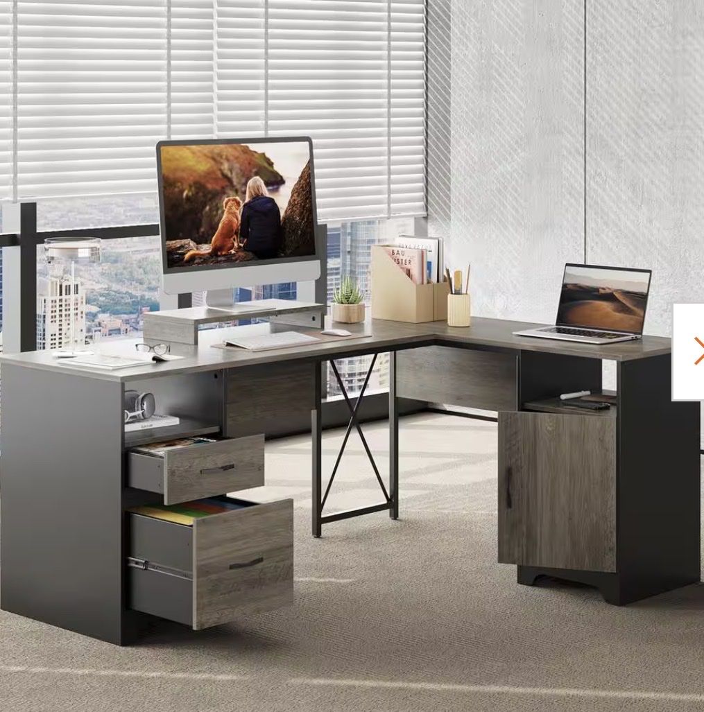 New Bestier corner desk with outlets and USB USB-C