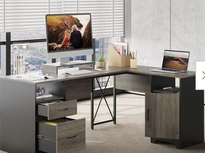 New Bestier corner desk with outlets and USB USB-C