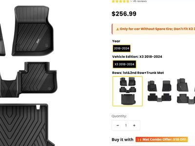 2023 BMW X3 All Weather mats - not Weathertech