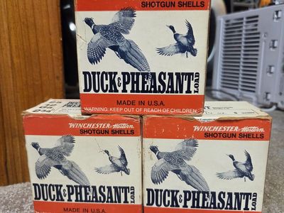 3 Vintage Winchester Western, Duck & Pheasant, 12 Gauge ,Shotgun Shell Box