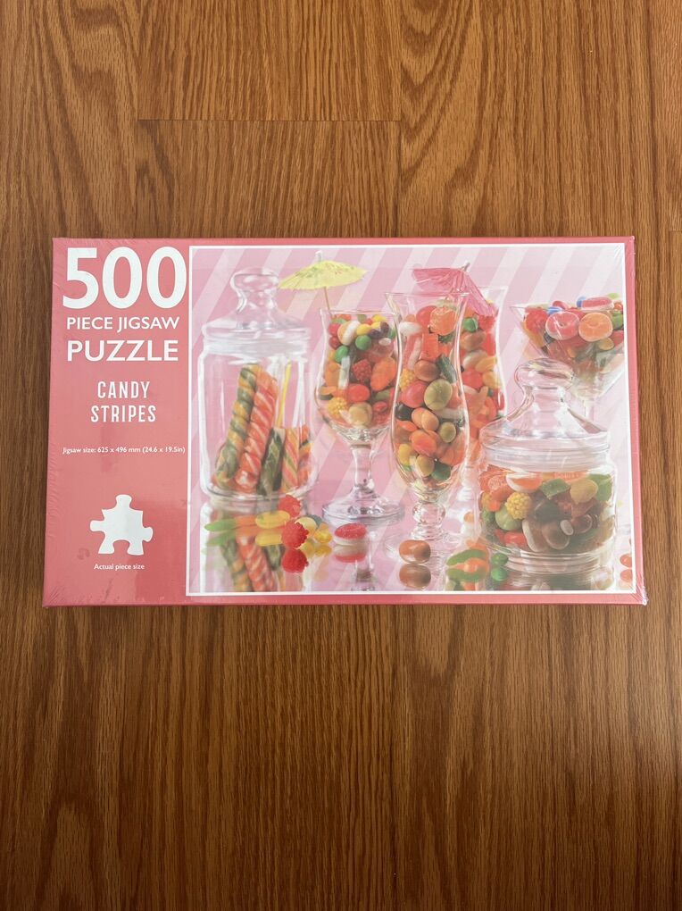 NEW! 500 Pc Candy Stripes Puzzle.