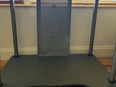 Glass computer table great for office or art