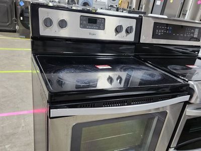 WHIRLPOOL STAINLESS STEEL GLASS TOP RANGE! W-WARRANTY