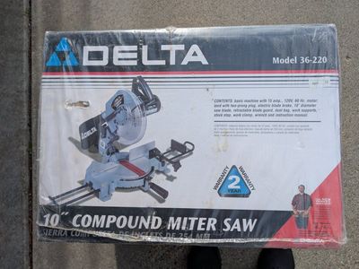 Delta Compound Miter Saw. New in box