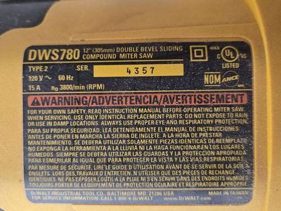 Dewalt Sliding Compound Miter Saw