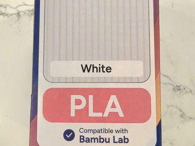 4 Overture PLA 3D Printing Filaments 2 Black & 2 White Bambu Lab Compatible