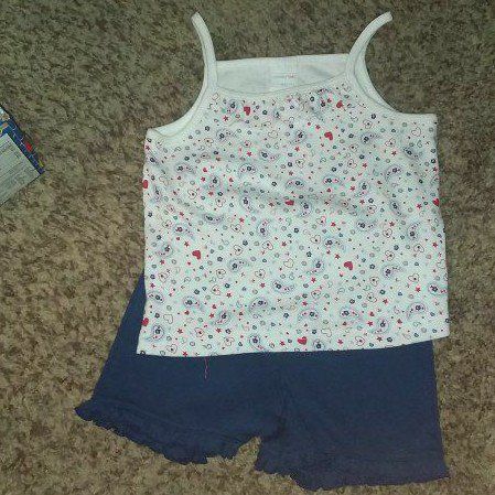 3T HEARTS AND FLOWERS  SHORTS SET