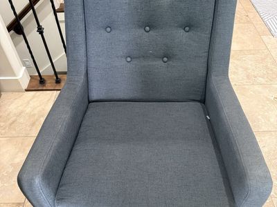 Grey swivel chair