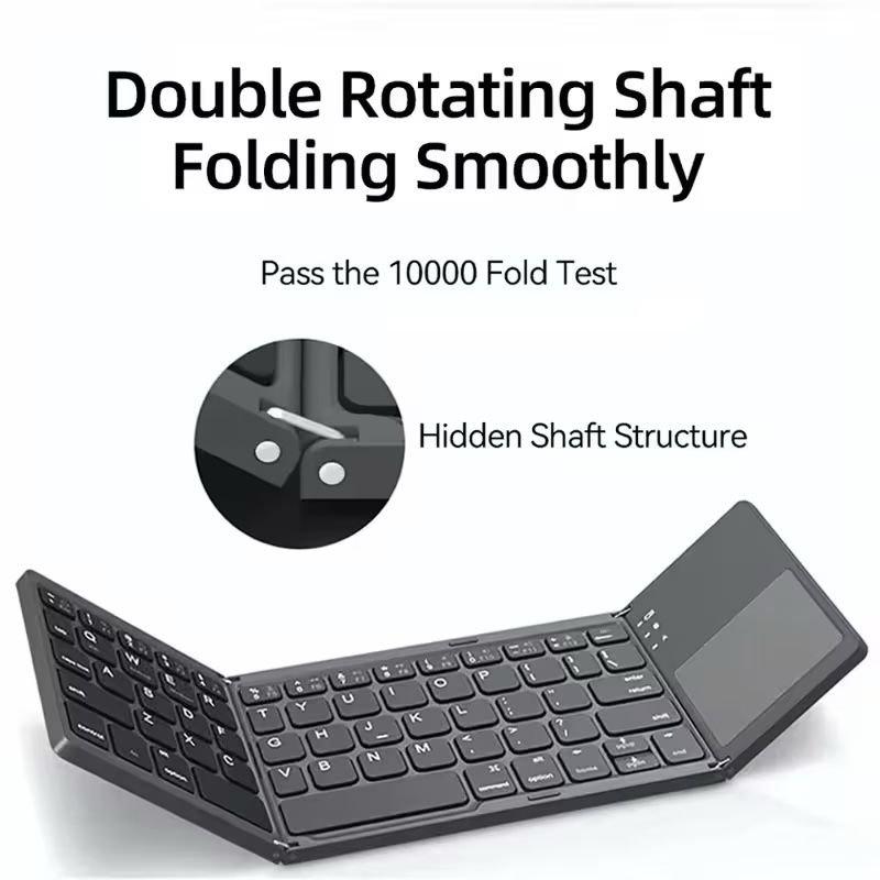 Foldable Wireless Keyboard With Touchpad & Touch Pen