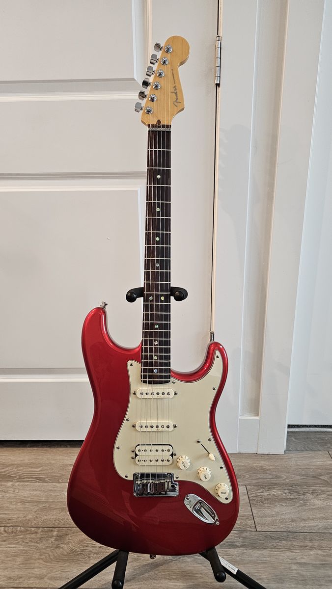 Fender American Deluxe Fat Stratocaster HSS Rosewood Fretboard 2003 - Chrome Red