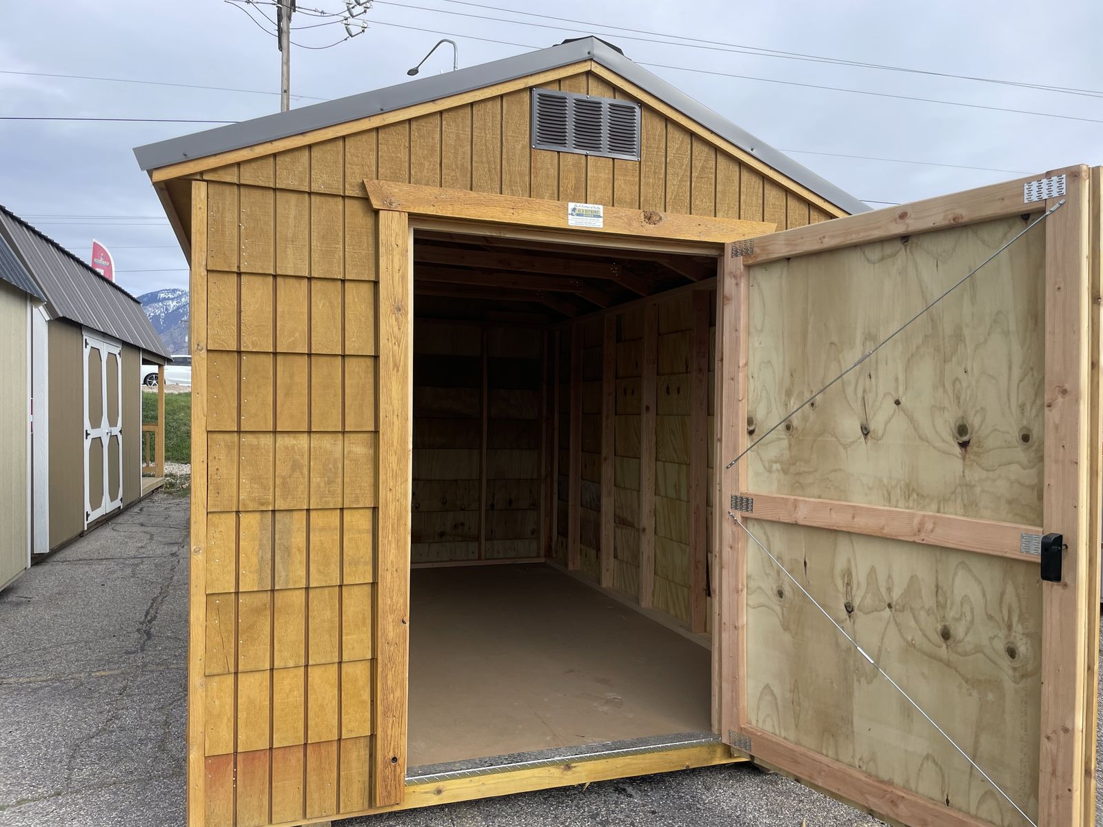 Honey Gold 8x12 Economy Utility Shed!