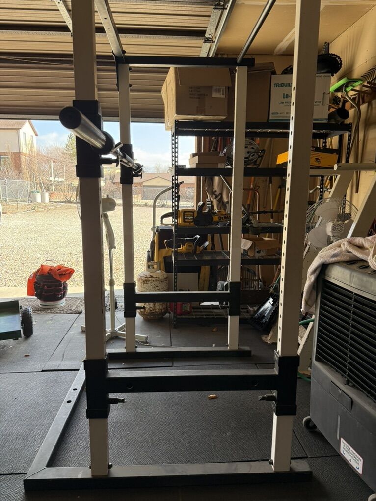 Squat Rack, Bench, Preacher Curl