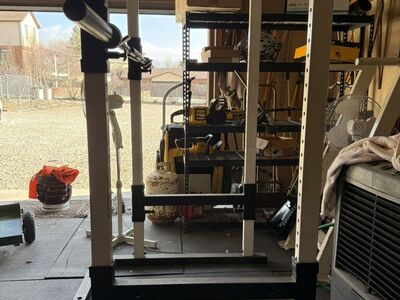 Squat Rack, Bench, Preacher Curl