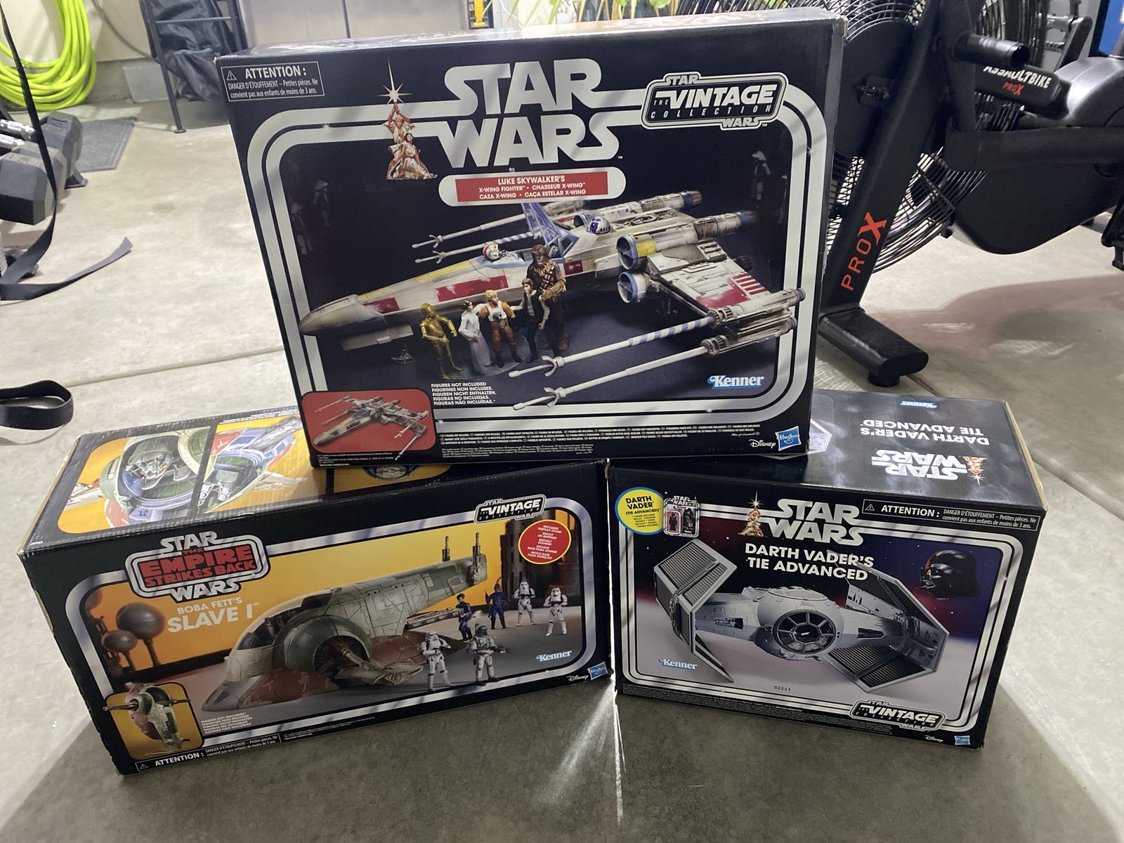 Star Wars re-issue x-wing, slave 1 , tie advanced