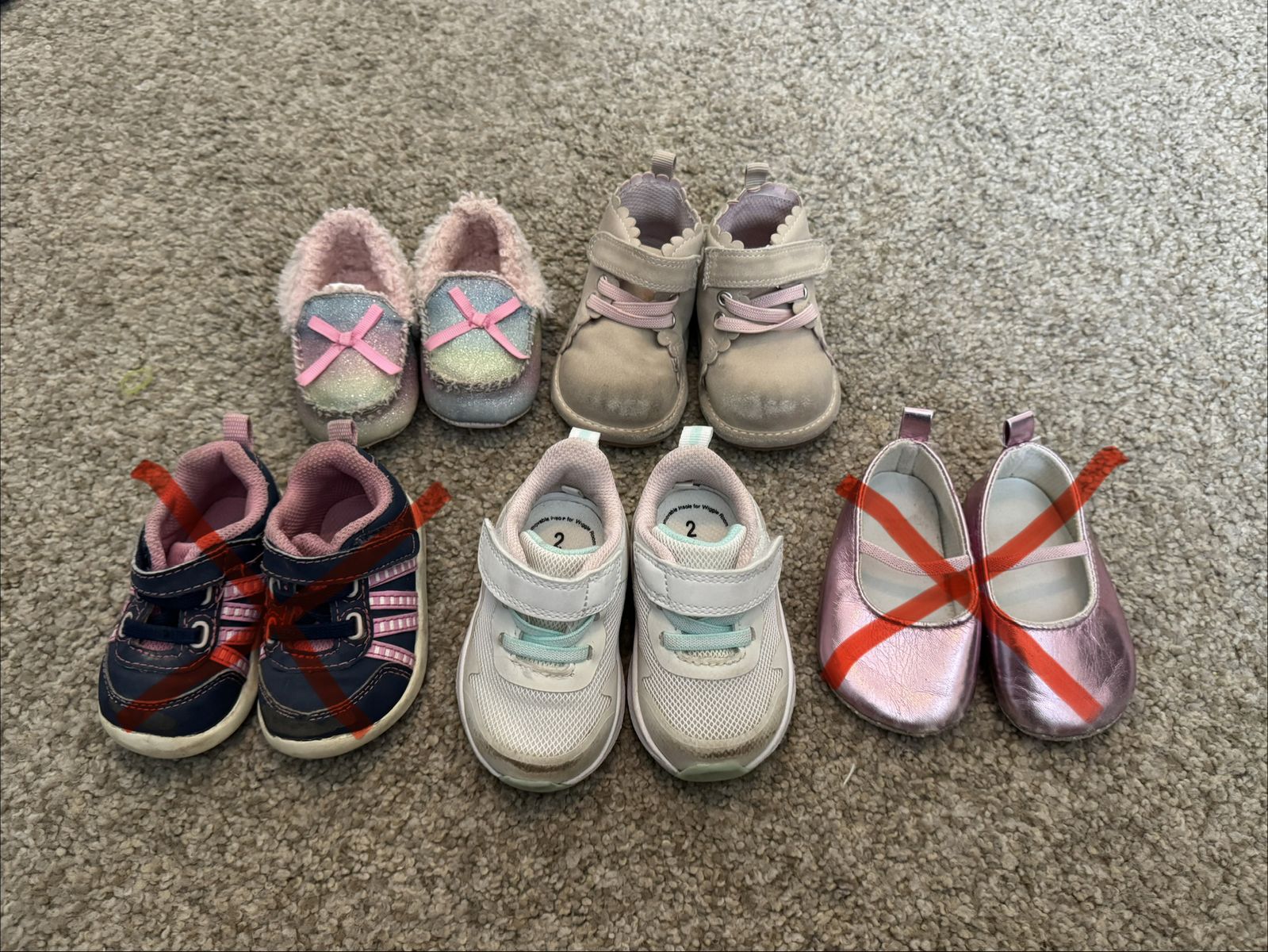 Infant Girl Size 2 Shoes